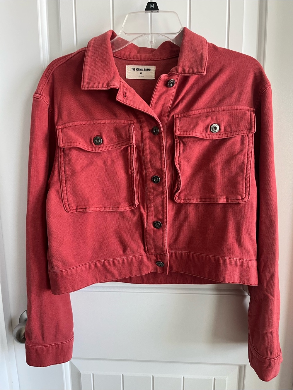 The Normal Brand Spice Color Cropped Jean Jacket